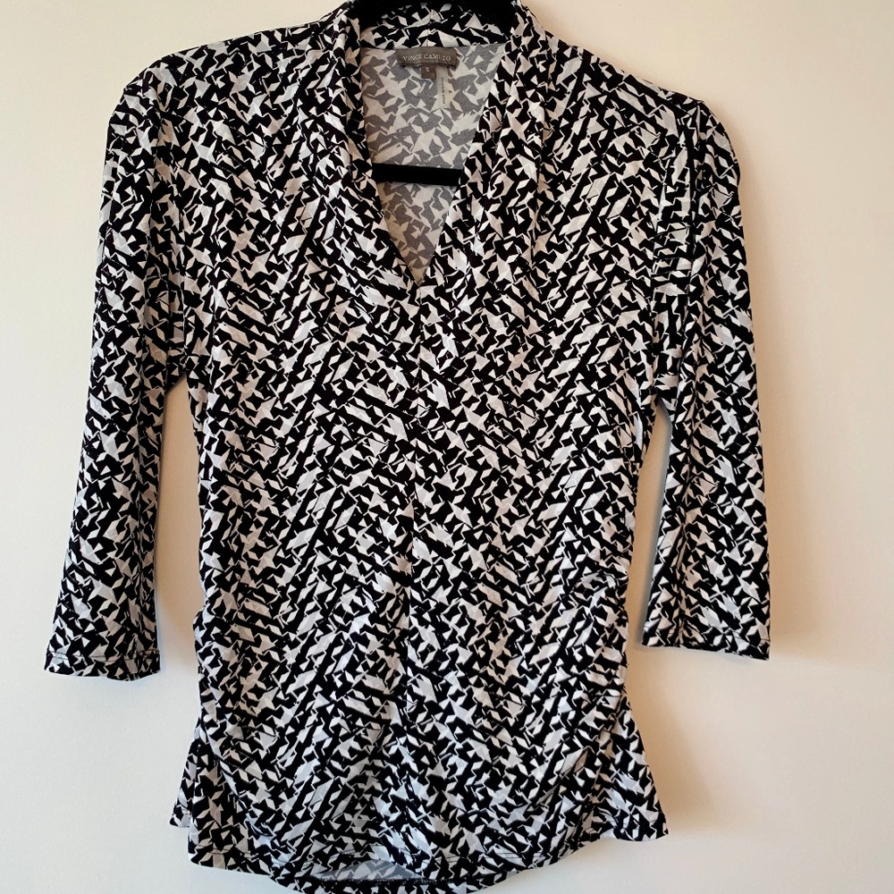 Vince Camuto B&W Blouse